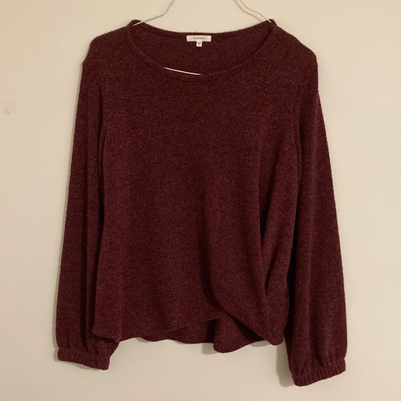 Anthropologie Pleione burgundy sweater large - Picture 1 of 5
